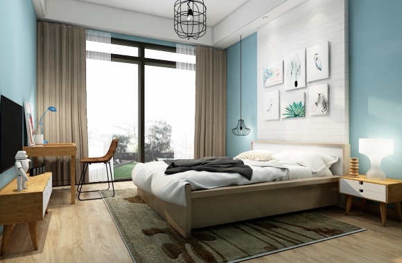 Industrial style bedroom
