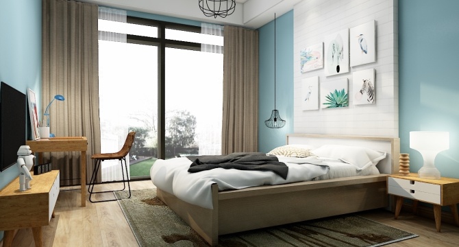 Industrial style bedroom