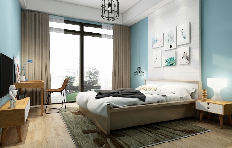 Industrial style bedroom