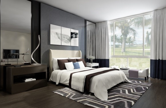 Modern master bedroom