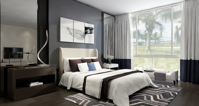 Modern master bedroom