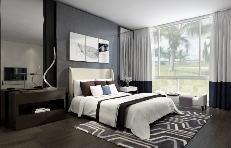 Modern master bedroom