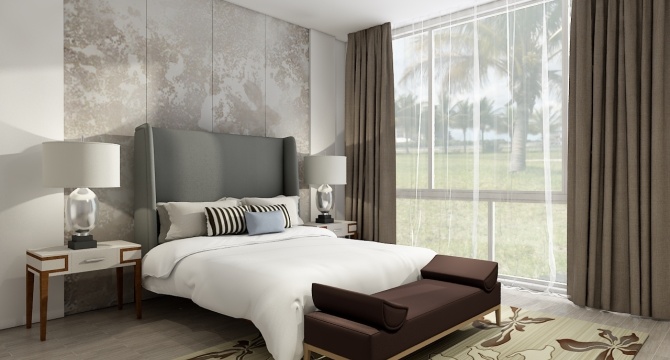 Modern master bedroom