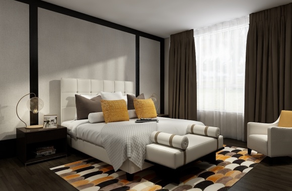 Modern master bedroom