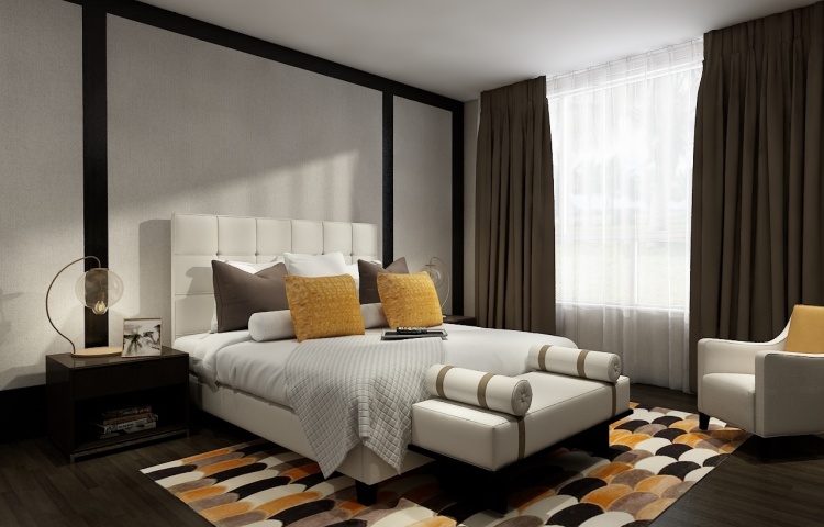 Modern master bedroom