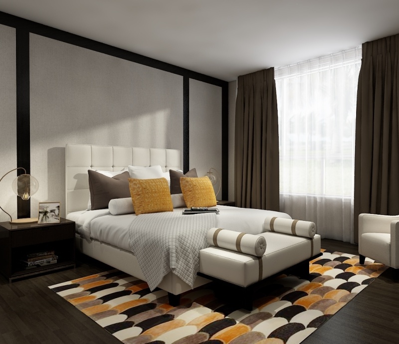 Modern master bedroom