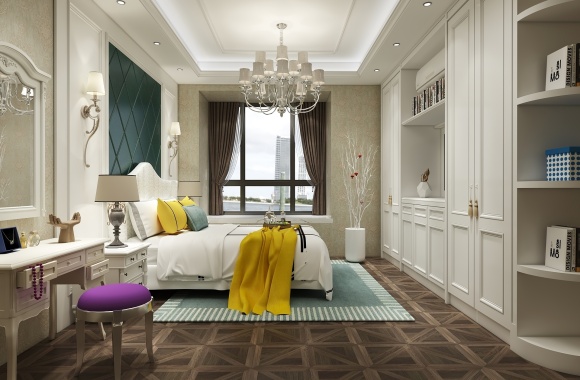 American style bedroom