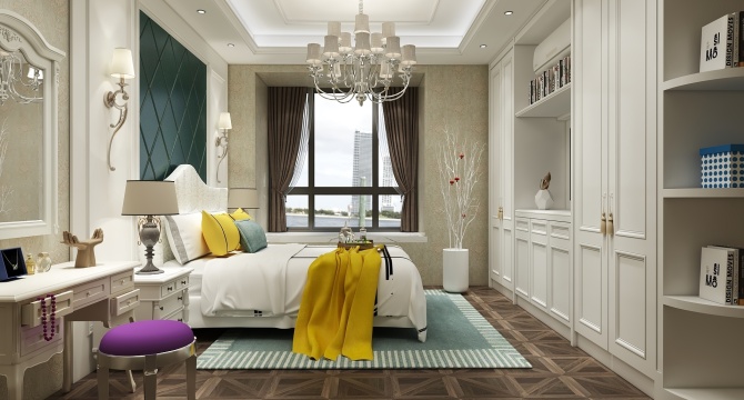 American style bedroom