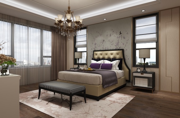 American style bedroom