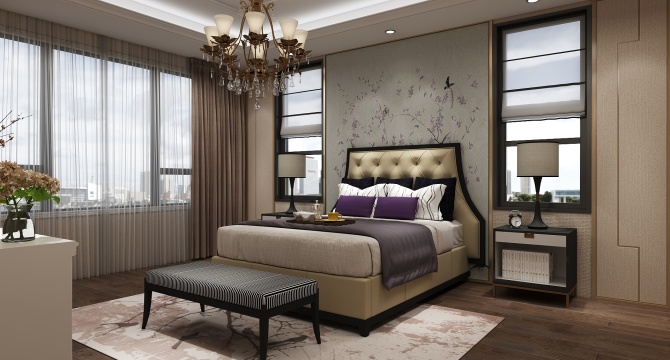 American style bedroom
