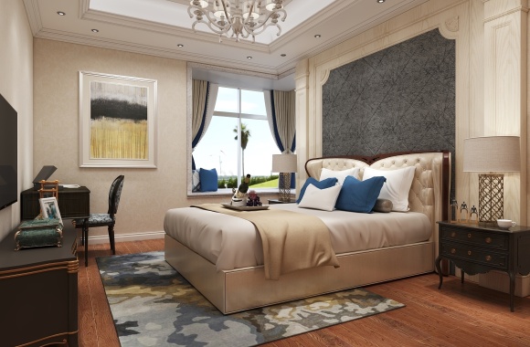 American style bedroom