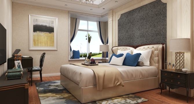 American style bedroom