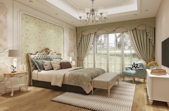 European style bedroom