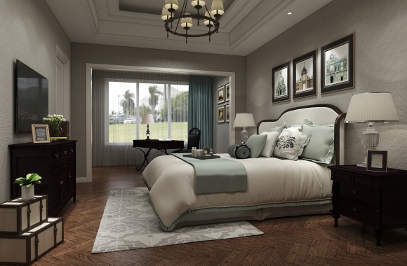 American style bedroom