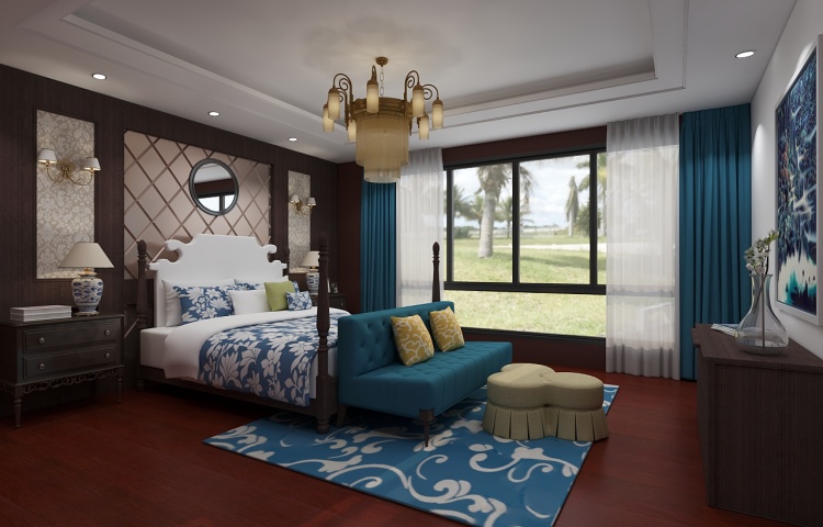American style bedroom