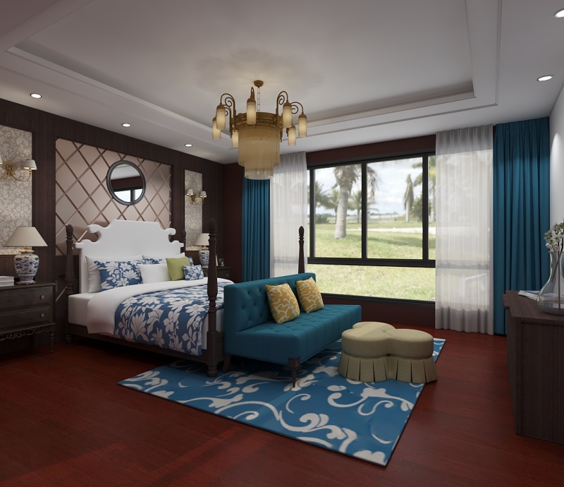 American style bedroom