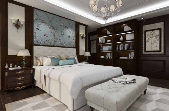 American style bedroom