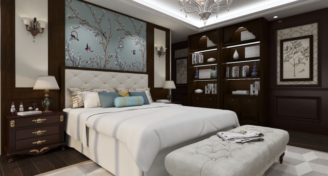 American style bedroom