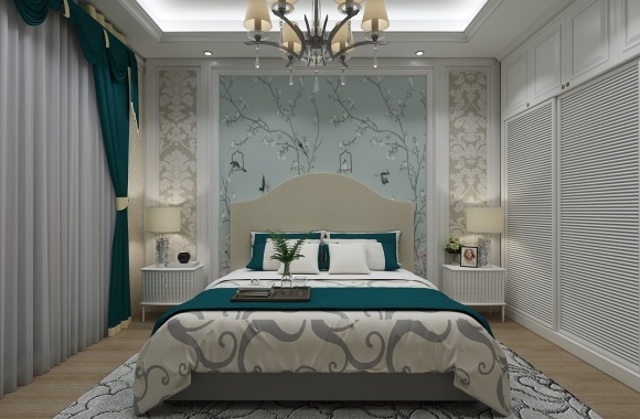 Simple European bedroom