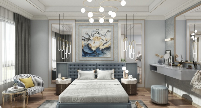 Light luxury master bedroom