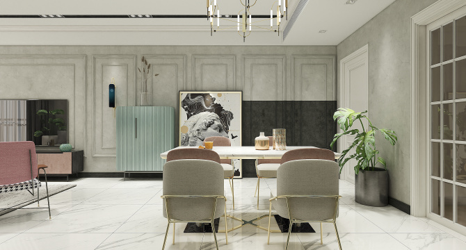 Light luxury restaurant